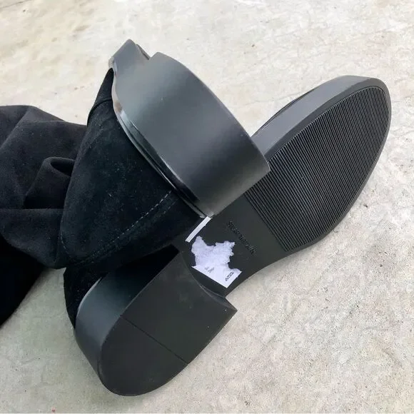 Stuart Weitzman Mara OTK Over the Knee Suede Boots Platform Thigh High Black 8 - Picture 11 of 12